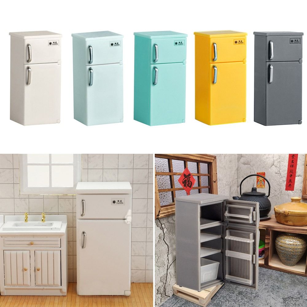 Kitchen Appliances List - Miniatuur Plastic Koelkast Model 1:24 Veelkleurige