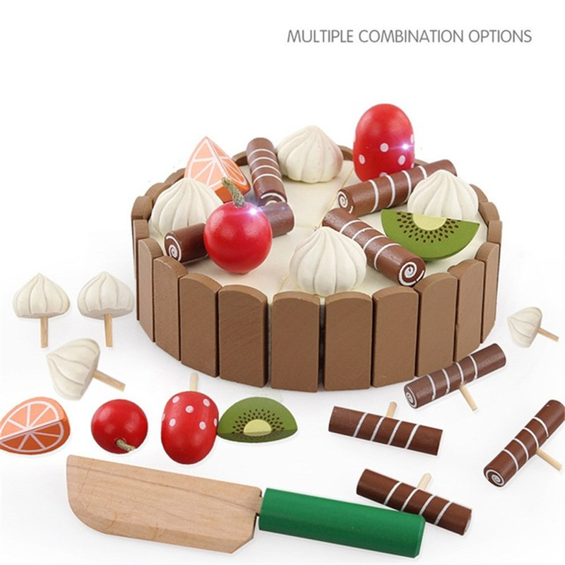 Kitchen Appliances For Kids - Houten kinderkeukenspeelgoed Fantasiespeelgoed Snijden Taart Speelvoedsel