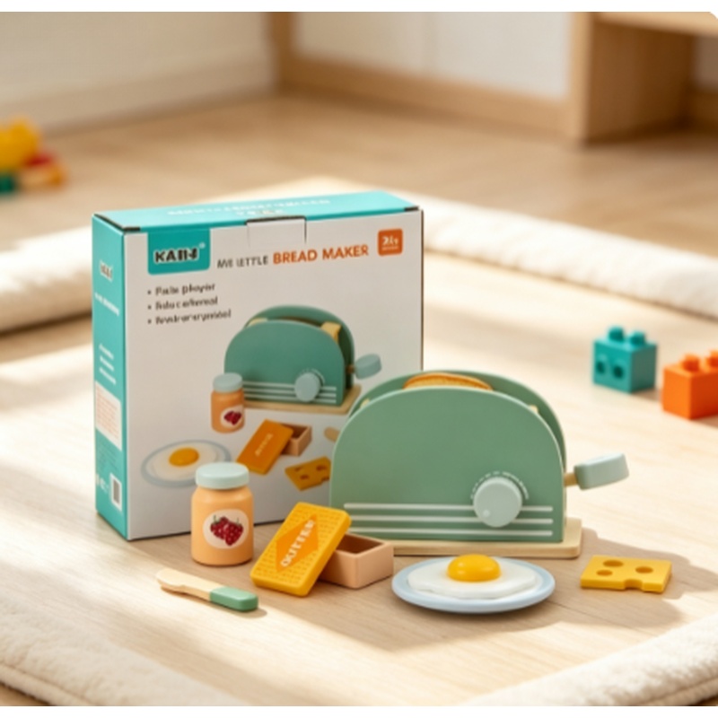 Kitchen Appliances For Kids - Houten simulatie broodrooster speelgoed kinderen doen