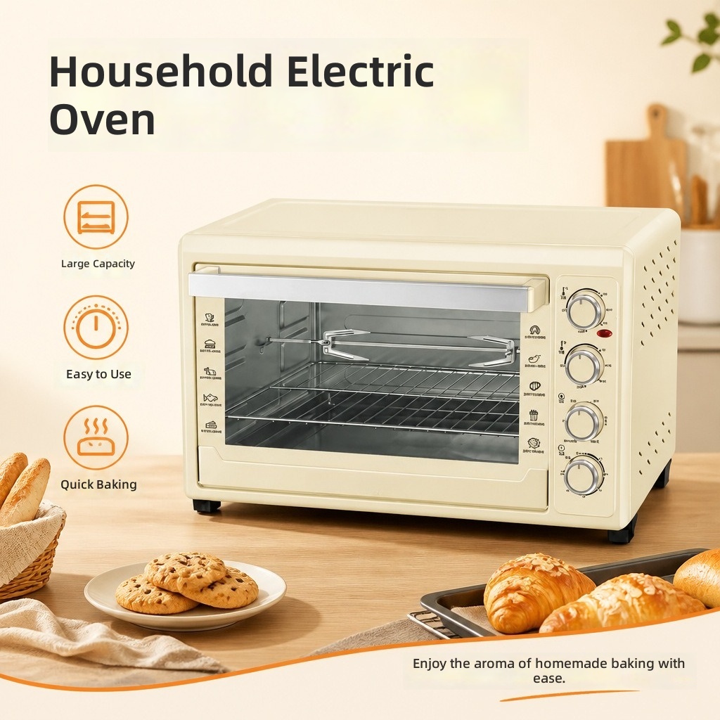 Kitchen Appliances Ideas - Elektrische oven 60L, 4-laags bakmachine, grote