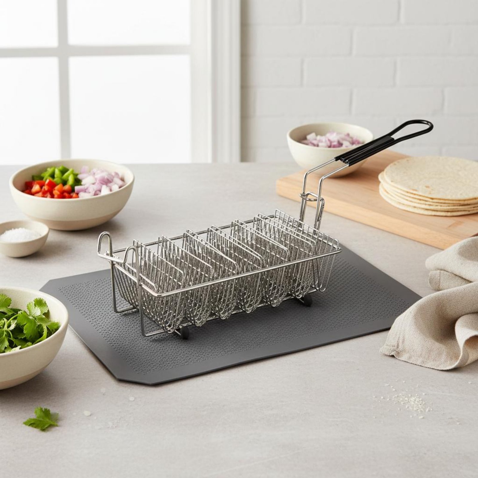 8-delige taco-rek, hittebesten - Deep Fryer Stainless recensie en prijs