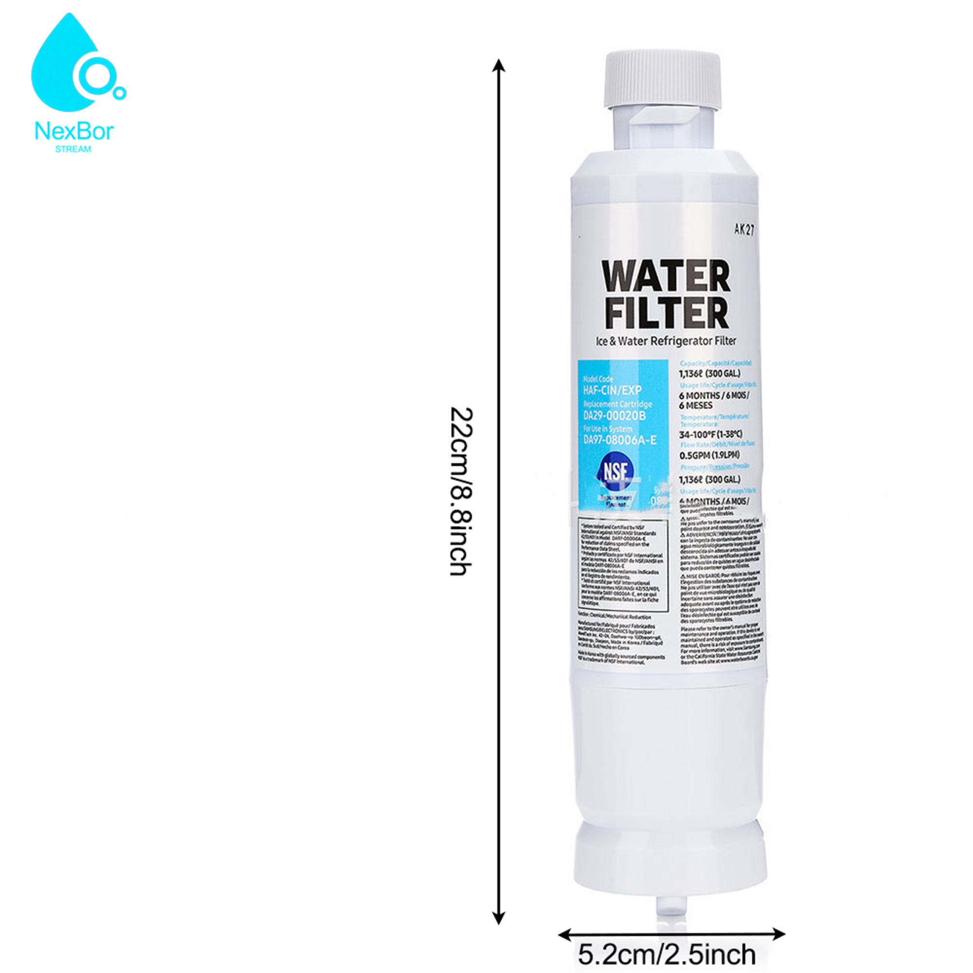 Waterfilter voor koelkast, ond - Kitchen Appliances List recensie en prijs