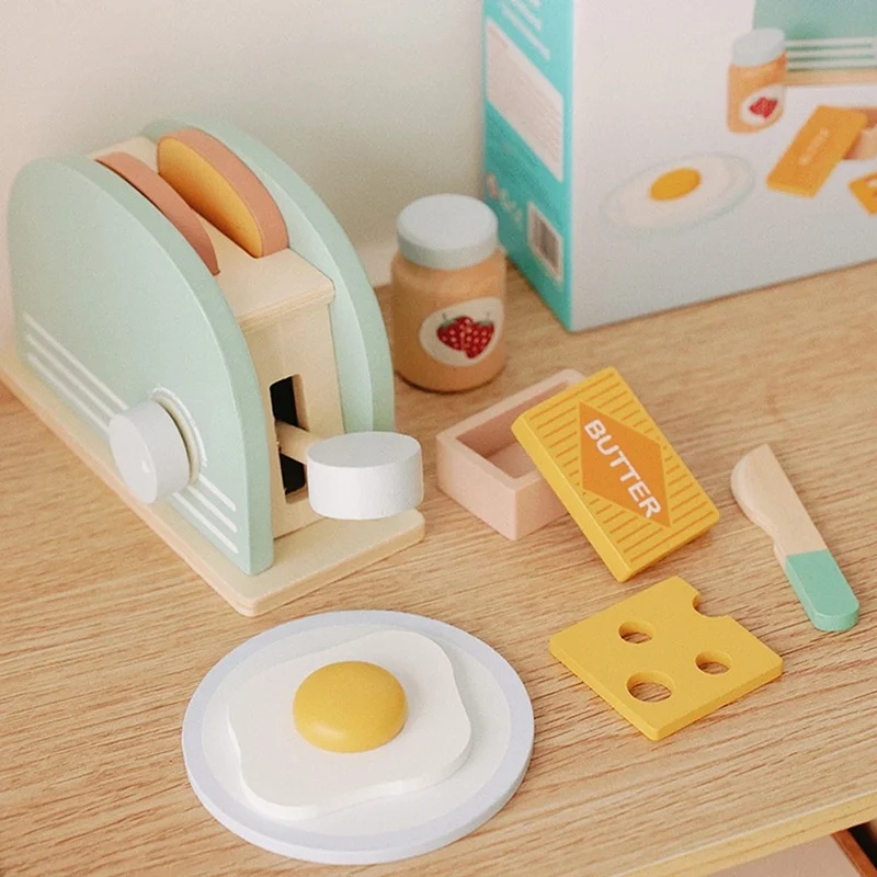 Houten simulatie broodrooster  - Kitchen Appliances For Kids recensie en prijs