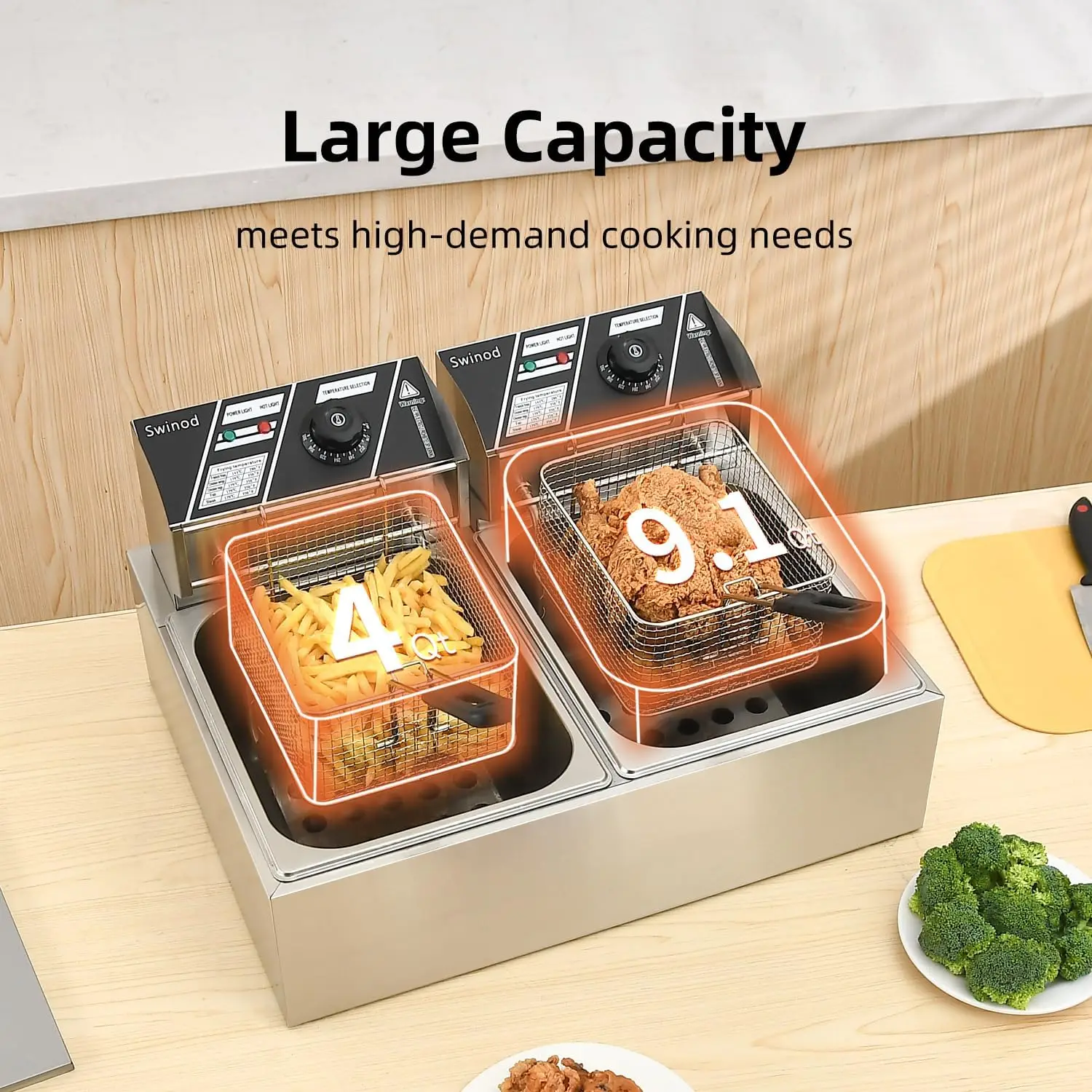Commerciële frituurpan met man - Deep Fryer Stainless recensie en prijs